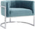 Magnolia Sea Blue Chair with Silver Base Model: TOV-A147
