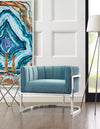 Magnolia Sea Blue Chair with Silver Base Model: TOV-A147