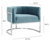 Magnolia Sea Blue Chair with Silver Base Model: TOV-A147