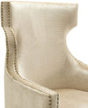 Gramercy Gold Croc Velvet Wing Chair Model: TOV-A76