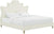 Serenity Cream Velvet Bed in King Model: TOV-B104