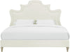 Serenity Cream Velvet Bed in King Model: TOV-B104