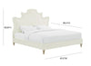Serenity Cream Velvet Bed in King Model: TOV-B104