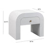 Hump White Nightstand Model: TOV-B44074