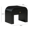 Hump Black Nightstand Model: TOV-B44100