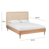 Carmen Natural Ash and Cane Bed in King Model: TOV-B44159