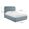 Briella Bluestone Velvet Bed in Full Model: TOV-B44217