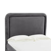 Briella Dark Grey Velvet Bed in Full Model: TOV-B44218