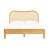 Grappa Natural Wood & Rattan Queen Bed Model: TOV-B54346