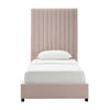 Arabelle Blush Velvet Bed in Twin Model: TOV-B6333