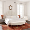 Bianca Cream Velvet Bed in Queen Model: TOV-B68361