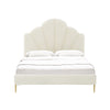 Bianca Cream Velvet Bed in Queen Model: TOV-B68361