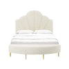 Bianca Cream Velvet Bed in Queen Model: TOV-B68361