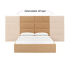 Eliana Honey Velvet Queen Bed with Wings Model: TOV-B68727-WINGS