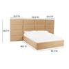 Eliana Honey Velvet Queen Bed with Wings Model: TOV-B68727-WINGS