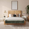 Eliana Honey Velvet Queen Bed Model: TOV-B68727