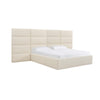 Eliana Cream Boucle Queen Bed with Wings Model: TOV-B68731-WINGS