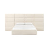 Eliana Cream Boucle Queen Bed with Wings Model: TOV-B68731-WINGS