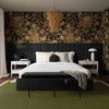Palani Black Velvet Queen Bed with Wings Model: TOV-B68745-WINGS