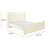 Athara Cream Velvet Queen Bed Model: TOV-B68944