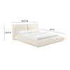 Romp Cream 100% Upcycled Linen Queen Bed Model: TOV-B68950