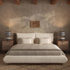 Romp Cream 100% Upcycled Linen King Bed Model: TOV-B68951