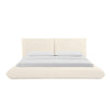 Romp Cream 100% Upcycled Linen King Bed Model: TOV-B68951