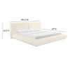 Romp Cream 100% Upcycled Linen King Bed Model: TOV-B68951