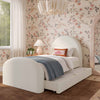 Moon Cream Boucle Twin Bed Model: TOV-B69110