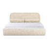 Murielle Taupe Textured Boucle Queen Bed Model: TOV-B69139
