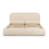Murielle Taupe Textured Boucle Queen Bed Model: TOV-B69139
