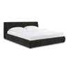 Isla Charcoal Textured Velvet Queen Bed Model: TOV-B69164