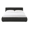 Isla Charcoal Textured Velvet Queen Bed Model: TOV-B69164
