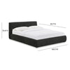Isla Charcoal Textured Velvet Queen Bed Model: TOV-B69164