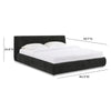 Isla Charcoal Textured Velvet King Bed Model: TOV-B69165
