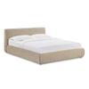 Isla Taupe Textured Velvet Queen Bed Model: TOV-B69166
