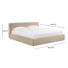 Isla Taupe Textured Velvet King Bed Model: TOV-B69167