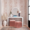 Baria White Wooden Mirror Model: TOV-C18383