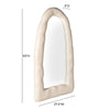 Kaia Cream Textured Small Floor Mirror Model: TOV-C18647