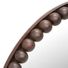 Baria Walnut Finish Round Wall Mirror Model: TOV-C18783