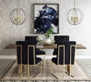 Akiko Black Velvet Chair - Set of 2 Model: TOV-D2052