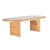 Caren Natural Rattan and Glass 95" Oval Dining Table Model: TOV-D21025