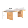 Caren Natural Rattan and Glass 95" Oval Dining Table Model: TOV-D21025