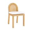 Amara Natural Rattan and Performance Fabric Arched Back Dining Chair Model: TOV-D21026