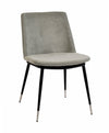 Evora Grey Velvet Chair - Silver Legs - Set of 2 Model: TOV-D4328