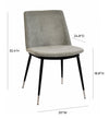 Evora Grey Velvet Chair - Silver Legs - Set of 2 Model: TOV-D4328