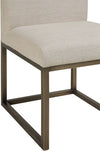 Haute Beige Linen Chair in Brass Model: TOV-D49