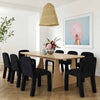 Cybill Natural Ash 94" Rectangular Dining Table Model: TOV-D54219