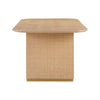 Akiba Natural Ash & Rattan 96" Rectangular Dining Table Model: TOV-D54220