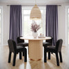 Akiba Natural Ash & Rattan 47" Round Dining Table Model: TOV-D54221